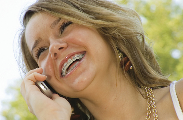 Woman with braces